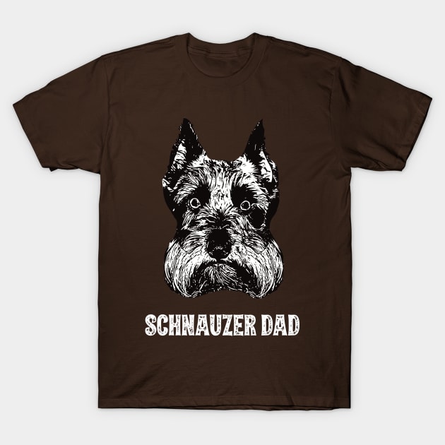 Schnauzer Dad T-Shirt by DoggyStyles